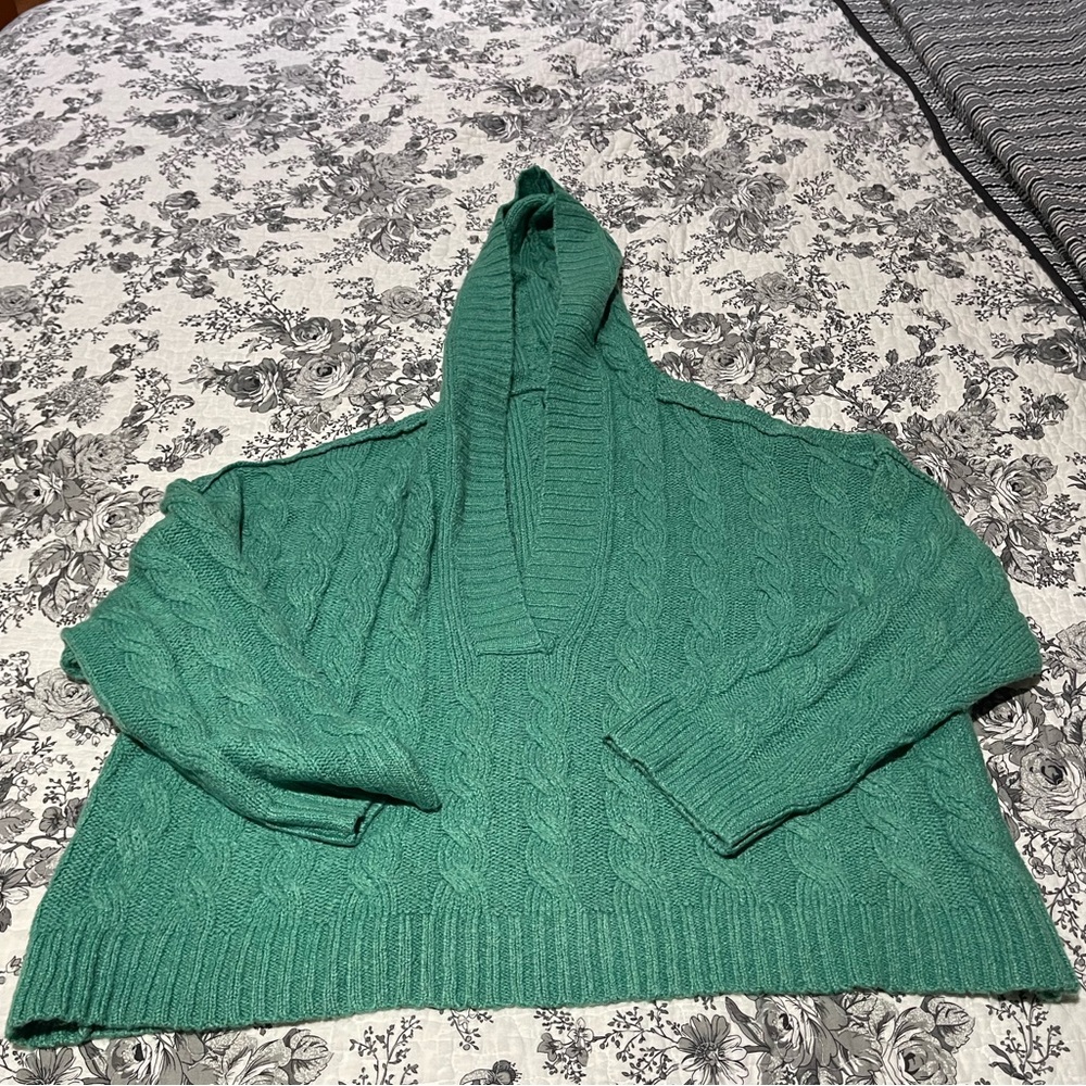 American Eagle XL v neck sweater with hoodie.
